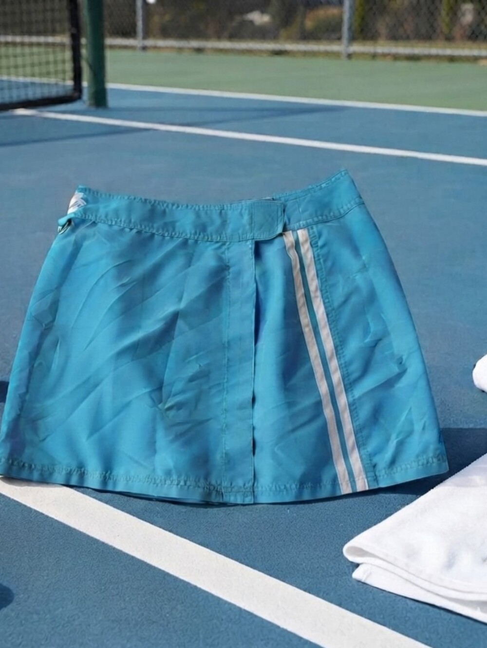 Vintage bw Sport Women's Blue Athletic Wrap Skirt Sz 8